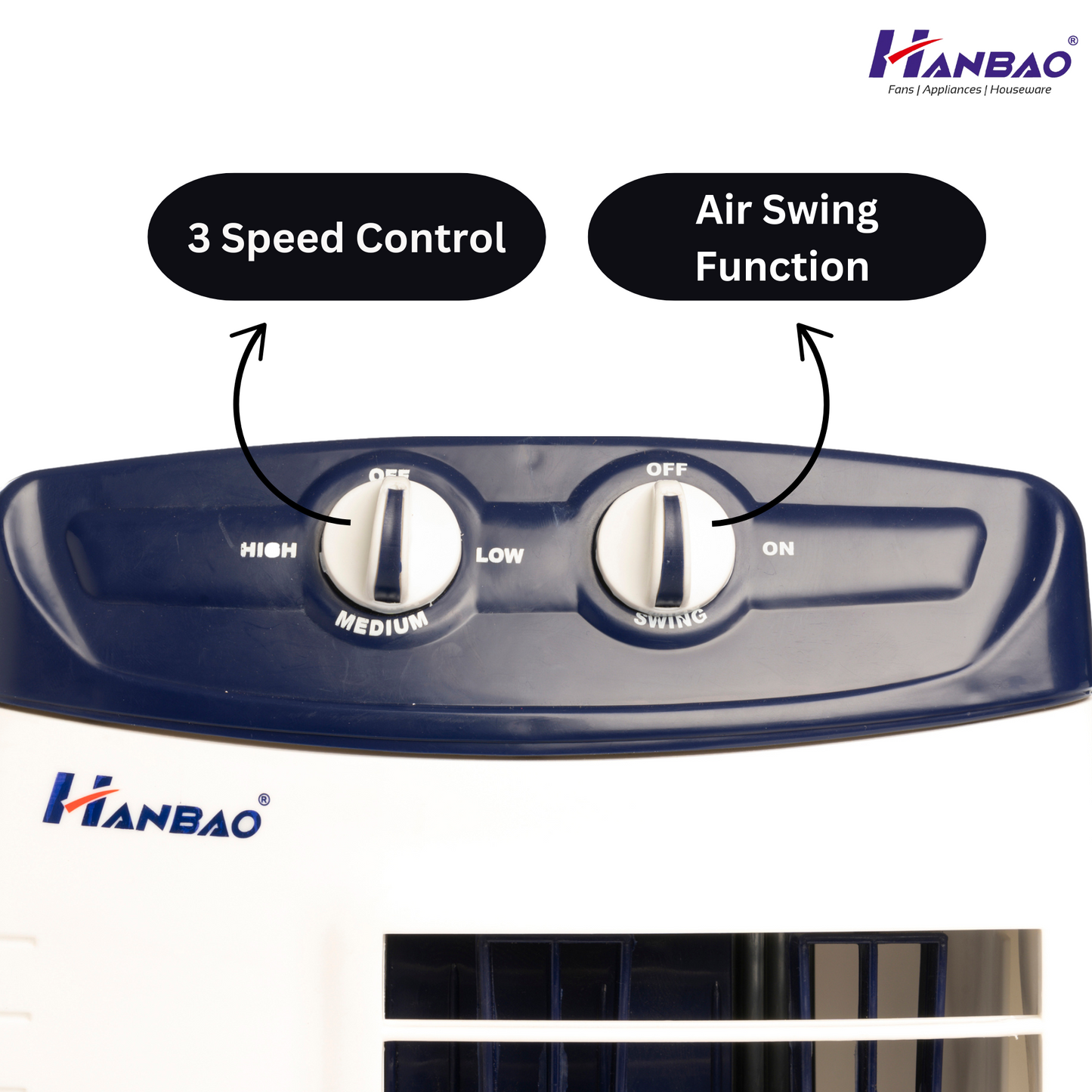 Hanbao High Speed Tower Fan- Express, 18 months Warranty