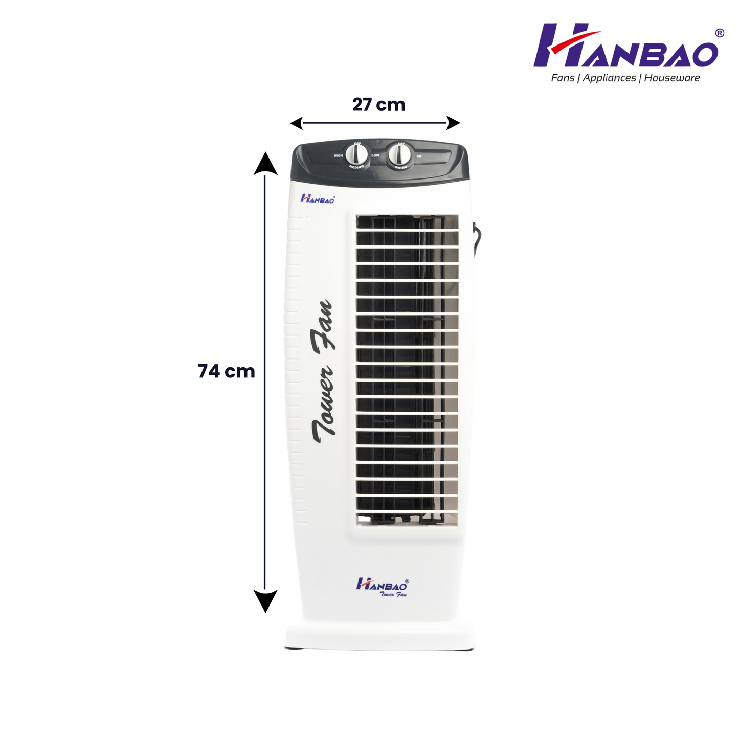 Hanbao Tower Fan - Regular, 12 months Warranty