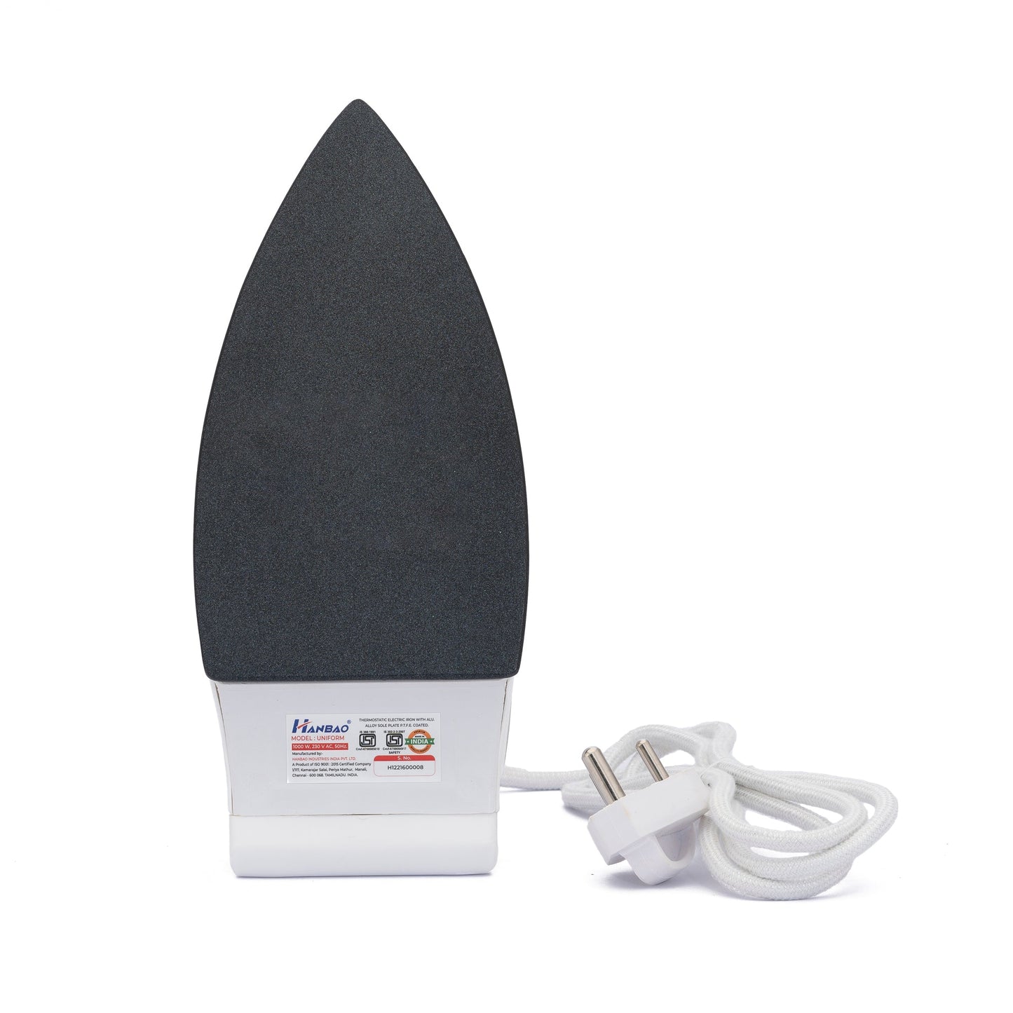 HANBAO UNIFORM Electric Dry Iron- 1000W, 2 Years Warranty*