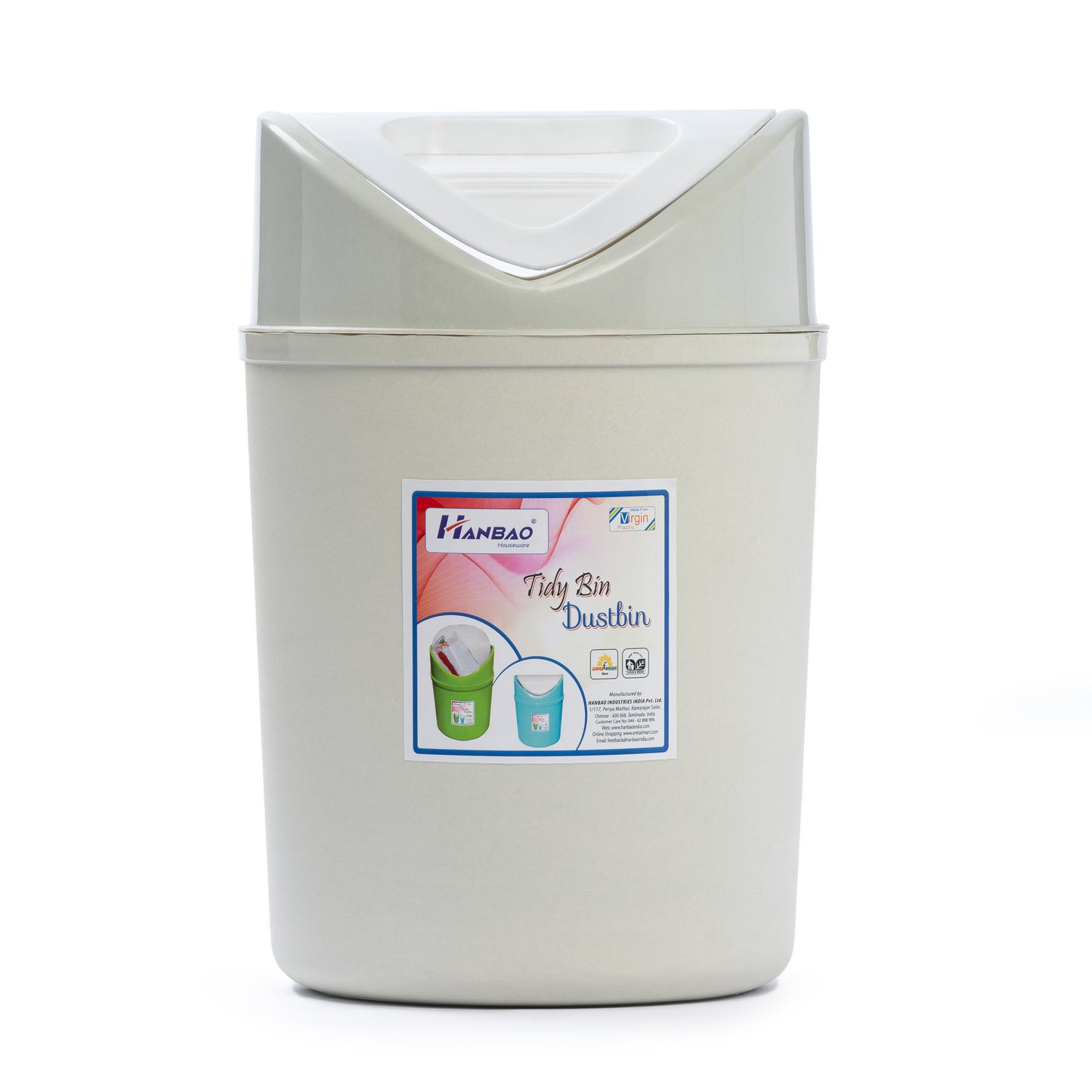 Hanbao Tidy Dustbin Swivel lid - 5L (Big)