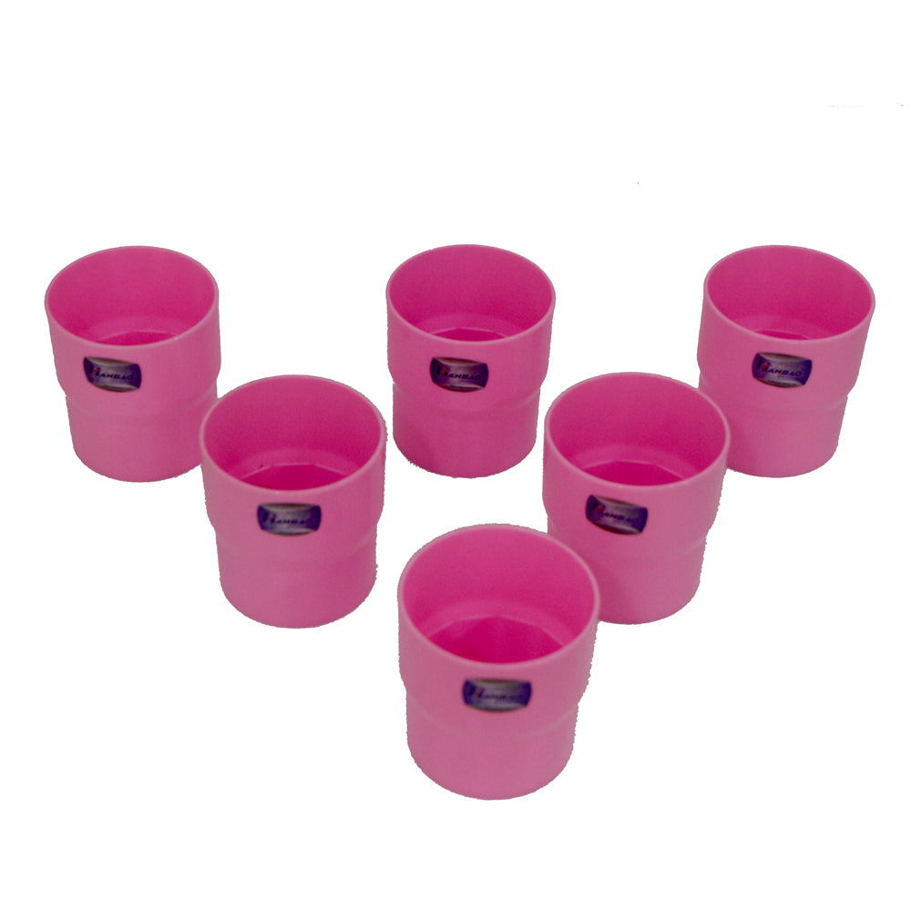 HANBAO Reusable 260ml Plastic Glass(6pcs)