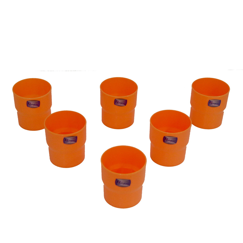 HANBAO Reusable 260ml Plastic Glass(6pcs)