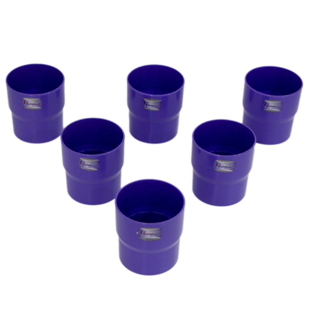 HANBAO Reusable 260ml Plastic Glass(6pcs)