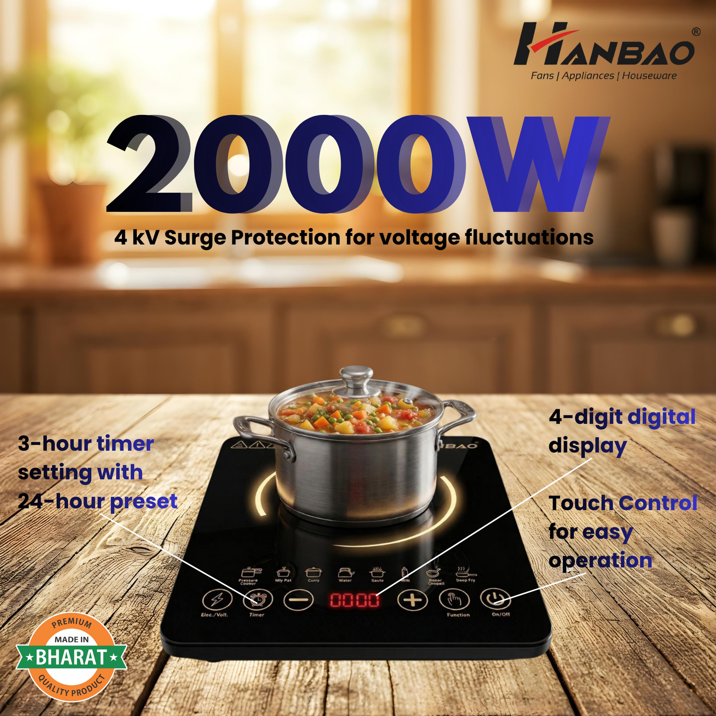 Hanbao Induction Stove Classic Touch - Pro (HB 11A)