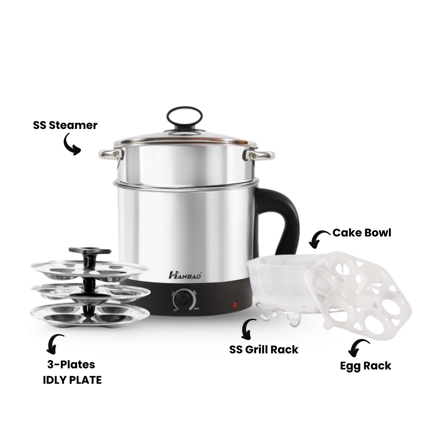 SS 1.5L Multi Kettle/Cooker